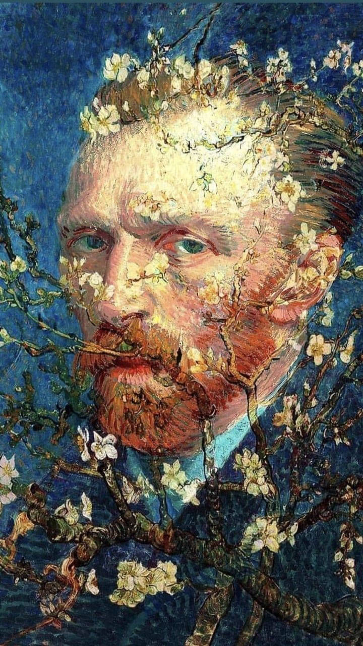 Vincent Van Gogh, almond branches, blossoms, HD Phone Wallpaper