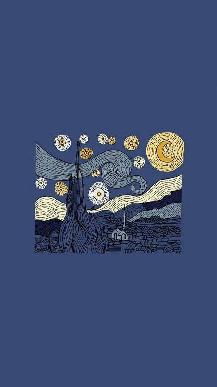 Vincent Van Gogh, starry nights, swirling night sky, HD Phone Wallpaper