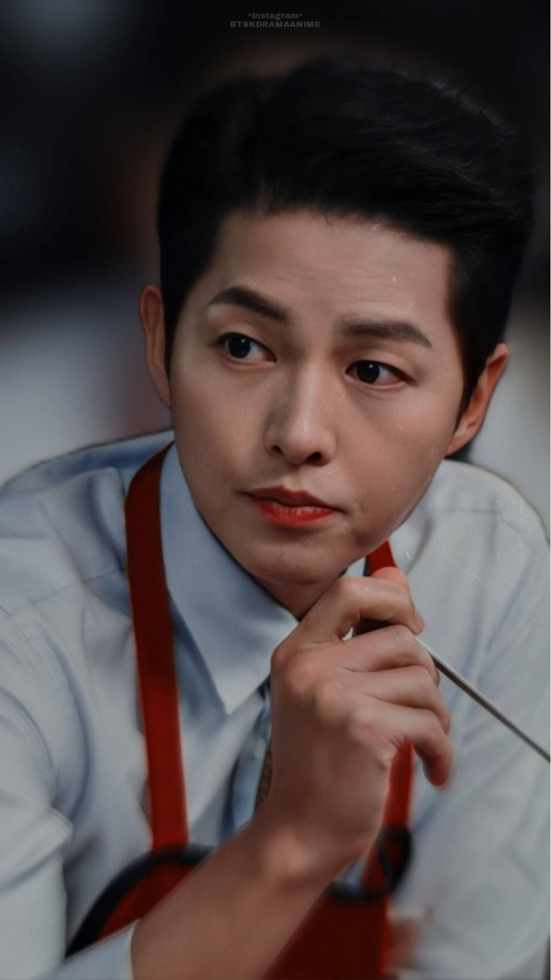Vincenzo, white shirt, red apron, Full HD Phone Wallpaper