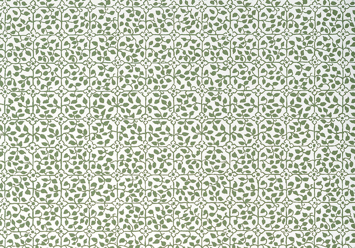 green vine pattern, muted sage green, off-white background, SD Desktop Wallpaper