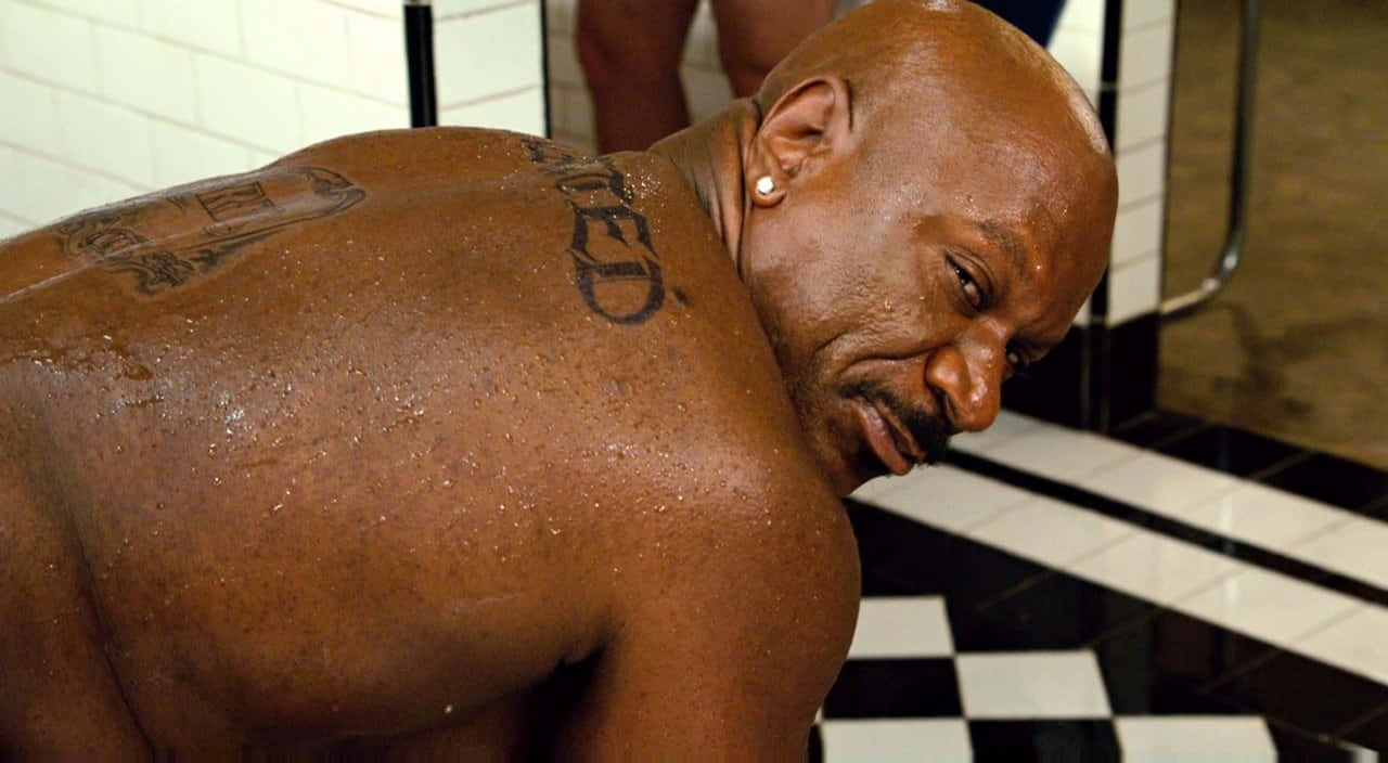 Ving Rhames, black and white portrait, muscular bald man, HD Desktop Wallpaper