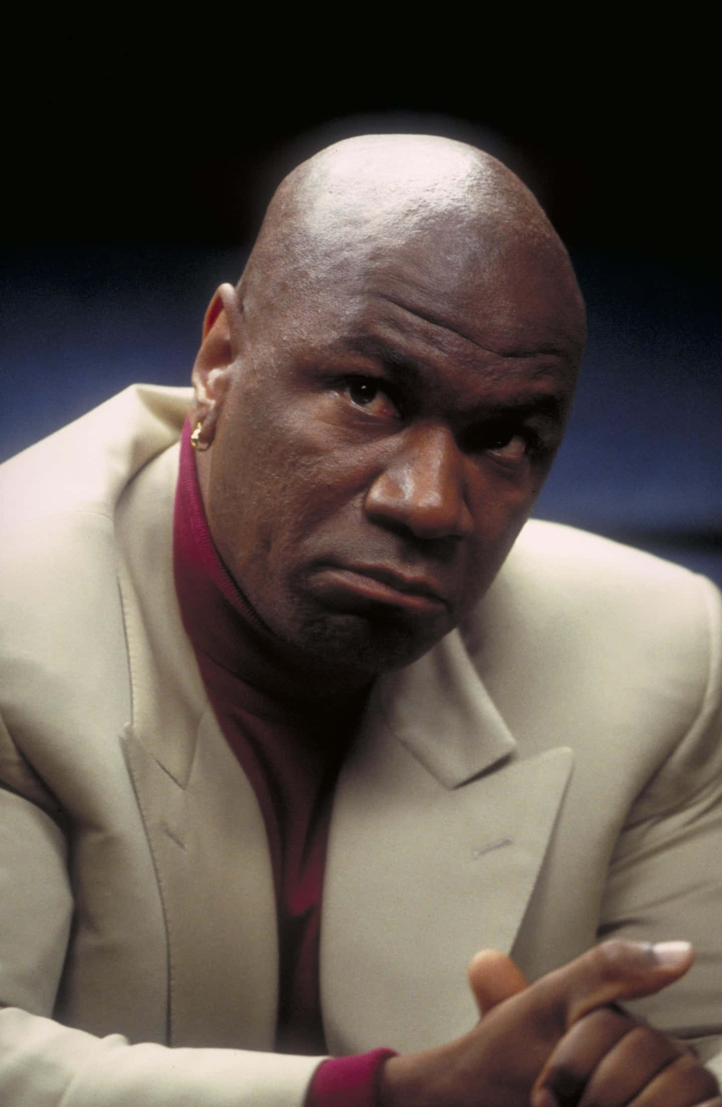 Ving Rhames, cream suit, maroon shirt, Full HD Phone Wallpaper
