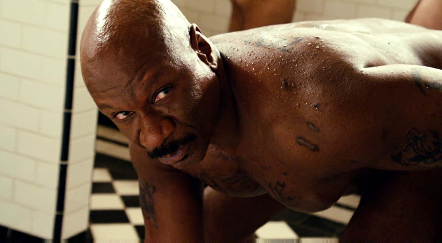 Ving Rhames, tiled bathroom, muscular bald man, HD Desktop Wallpaper