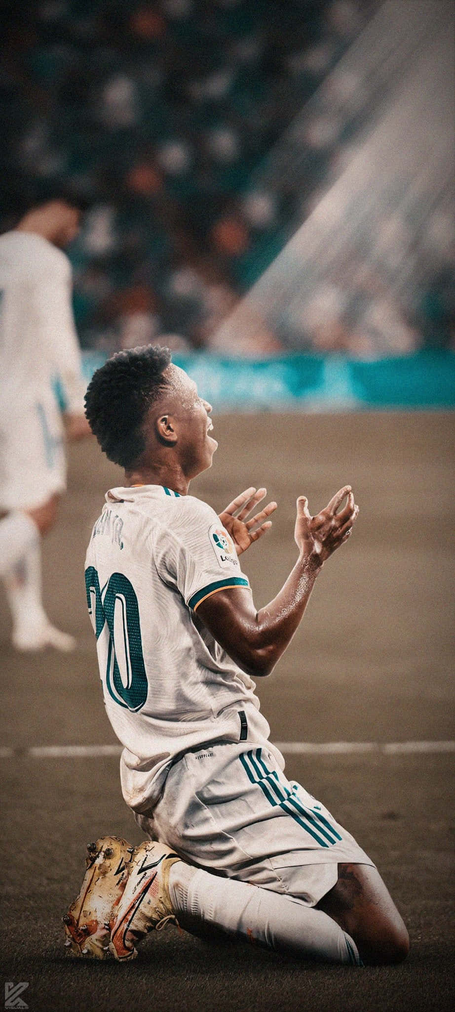 Vini Jr, soccer player, pitch, Full HD Phone Wallpaper