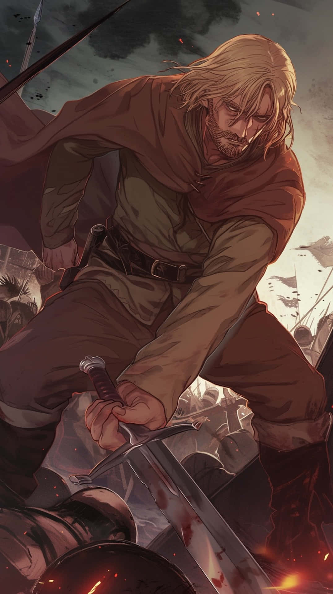 Vinland Saga, warrior, long blonde hair, Full HD Phone Wallpaper