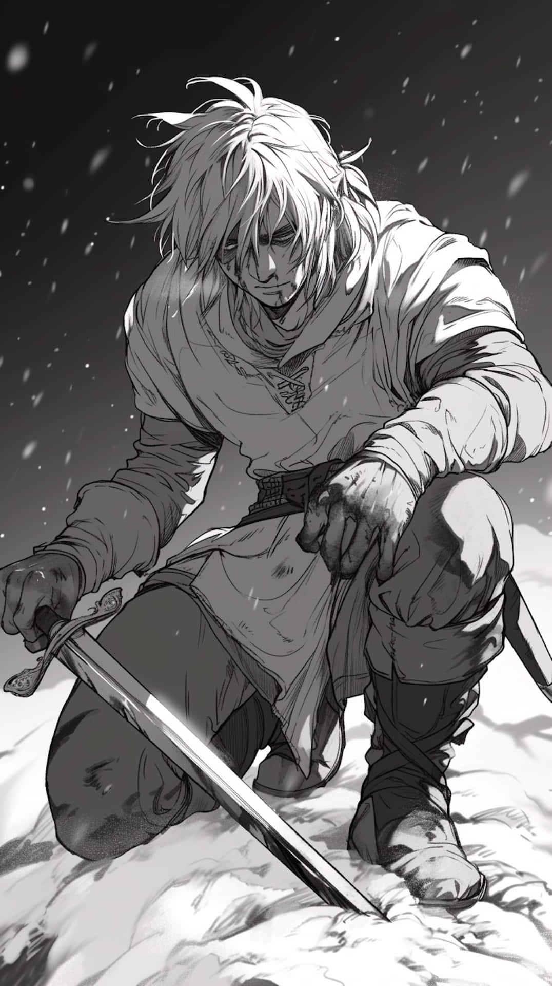 Vinland Saga, warrior, kneeling, Full HD Phone Wallpaper