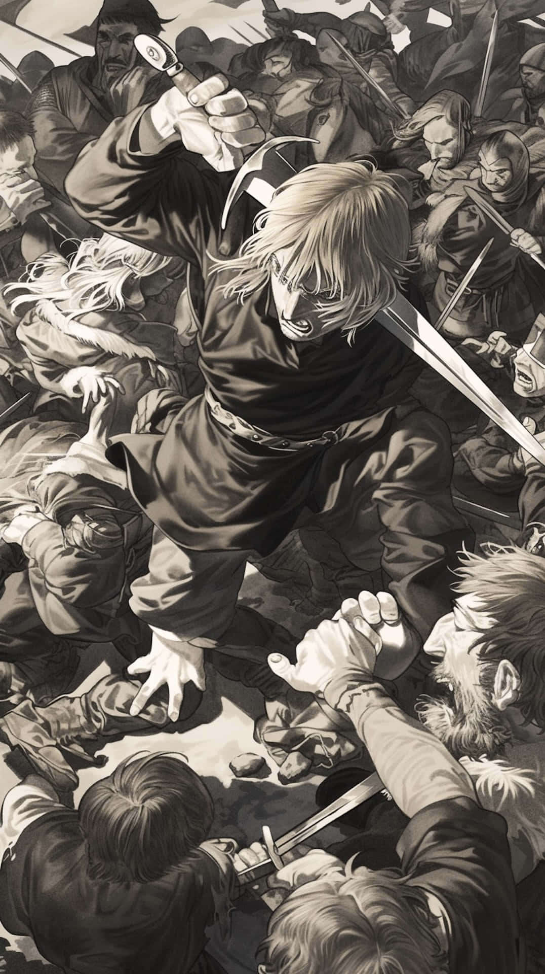 Vinland Saga, battle scene, warrior, Full HD Phone Wallpaper