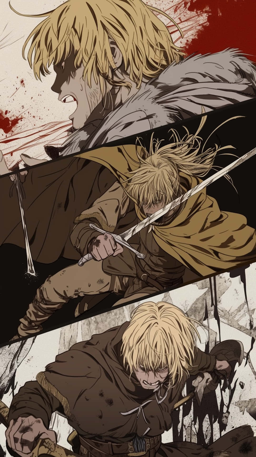 Vinland Saga, warriorsin battle, blonde warrior, Full HD Phone Wallpaper