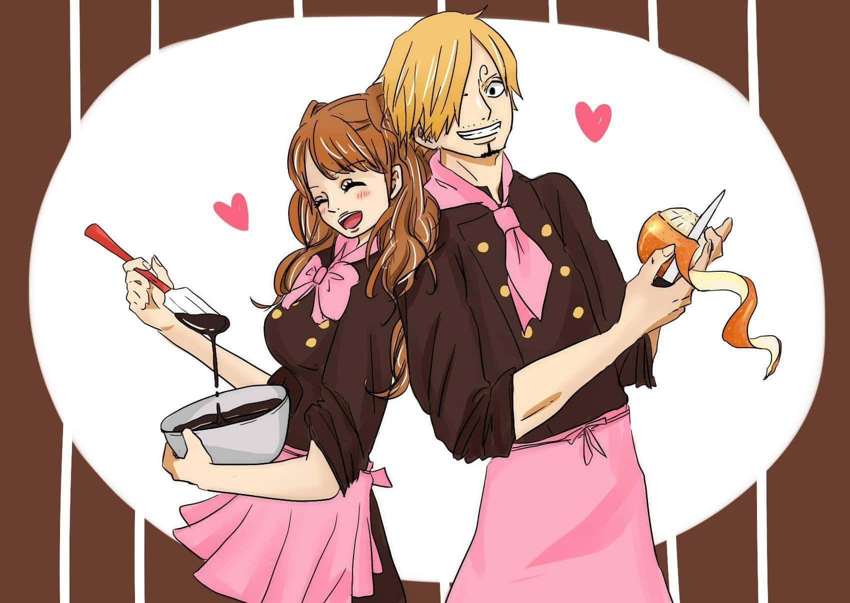 Vinsmoke Family, pink aprons, chocolate, HD Desktop Wallpaper