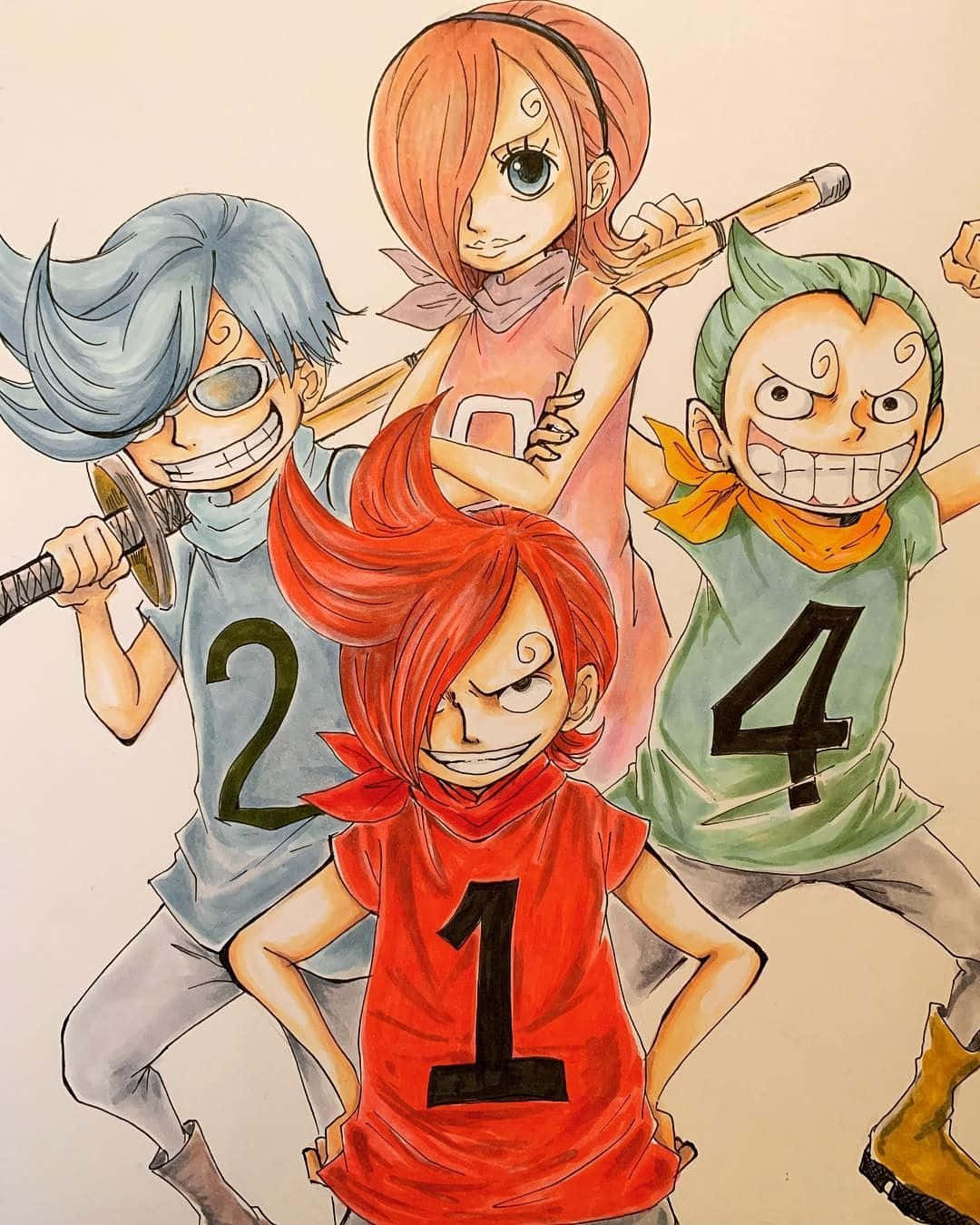 Vinsmoke Family, anime characters, numbered jerseys, HD Phone Wallpaper