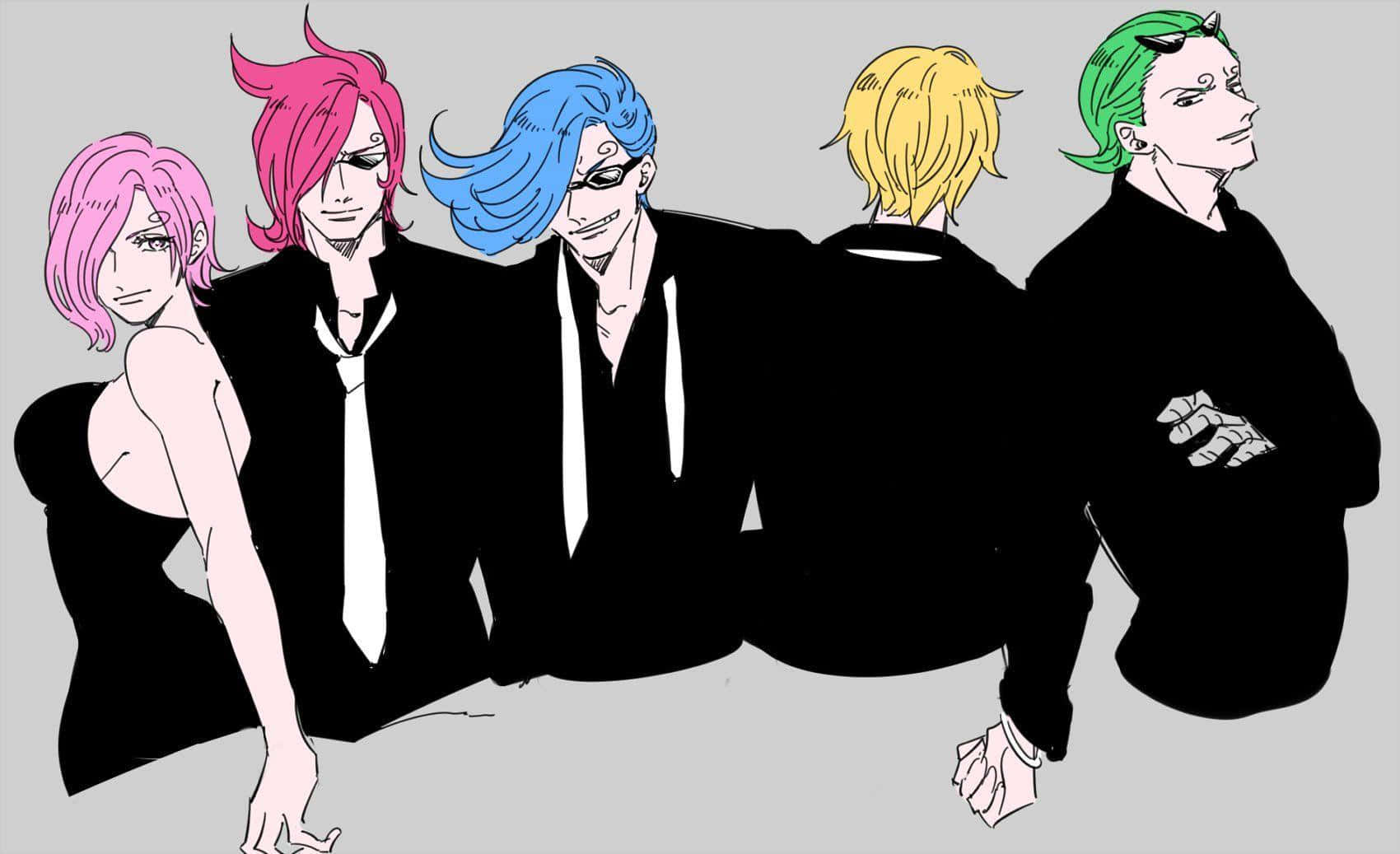 Vinsmoke Family, anime characters, vibrant colored hair, HD Desktop Wallpaper