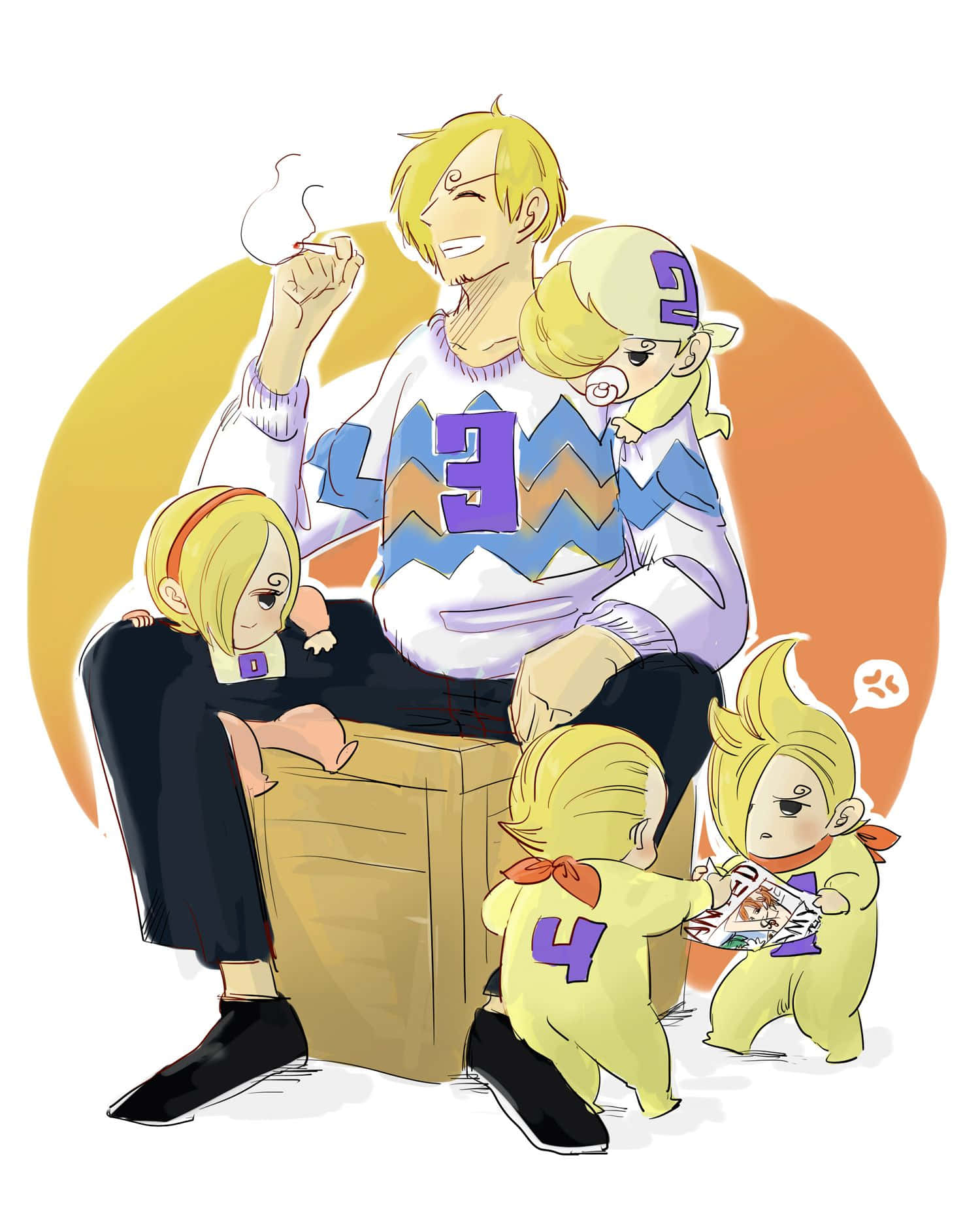 Vinsmoke Family, blonde hair, box, HD Phone Wallpaper