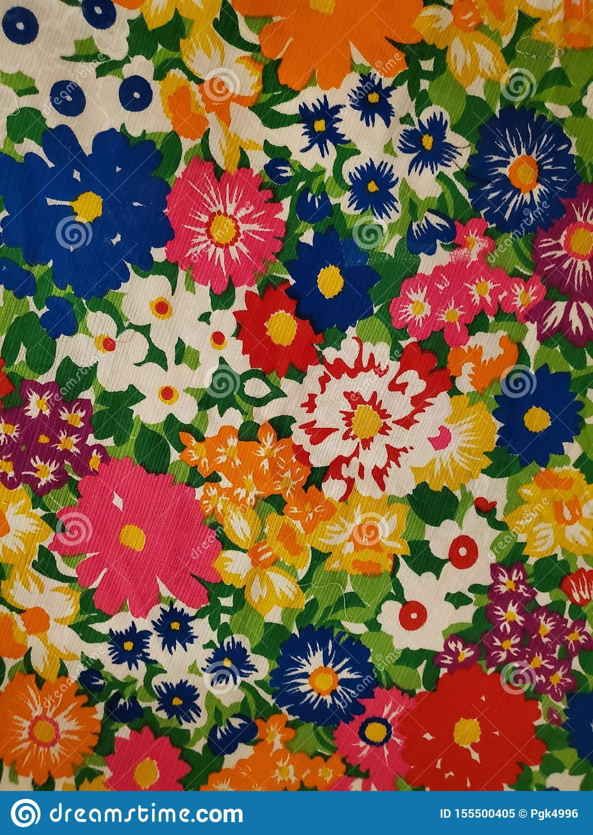 Vintage 70s, retro floral pattern, bold blue, HD Phone Wallpaper