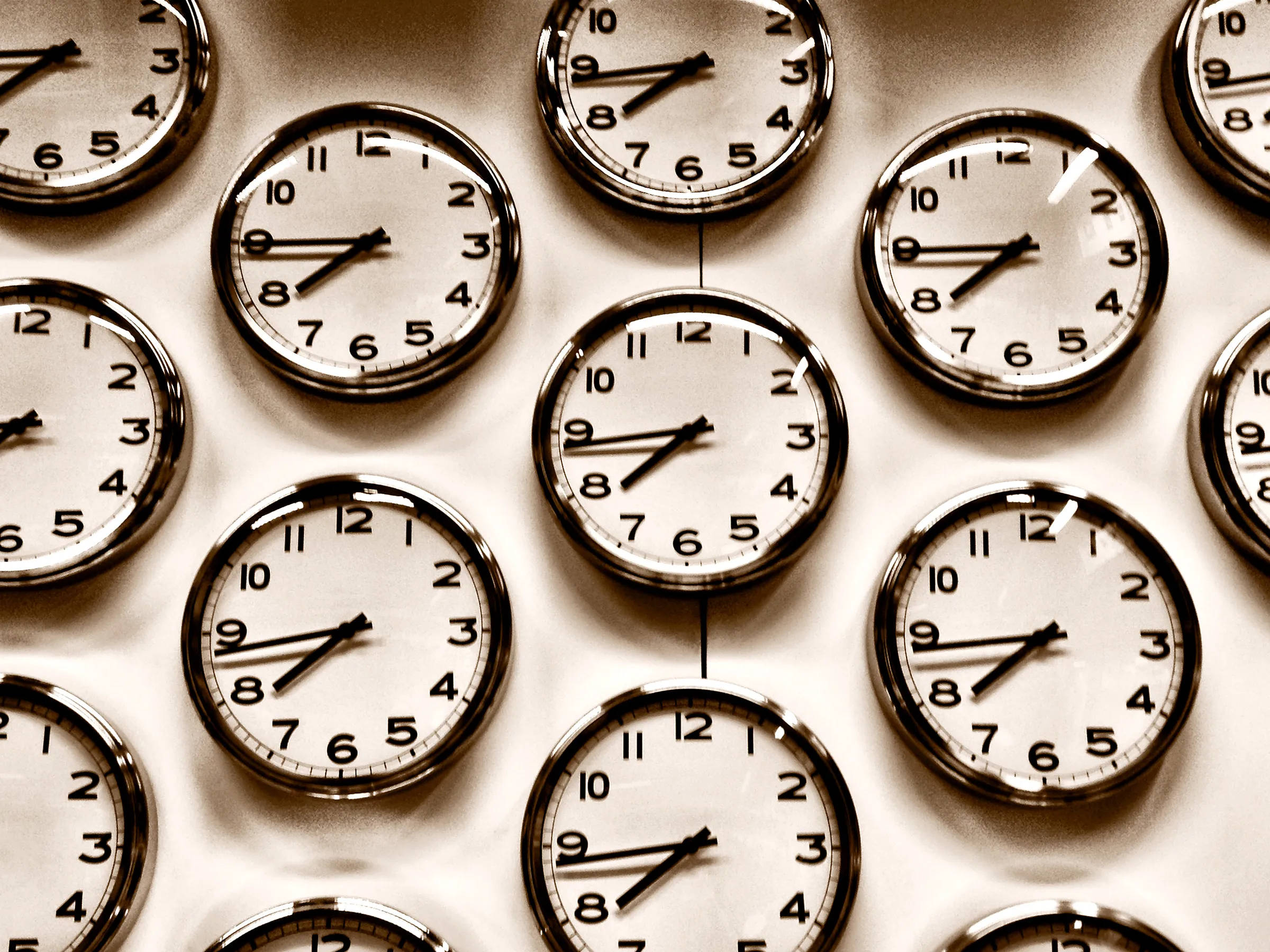 vintage analog clocks, chrome rims, black hands, Full HD Desktop Wallpaper