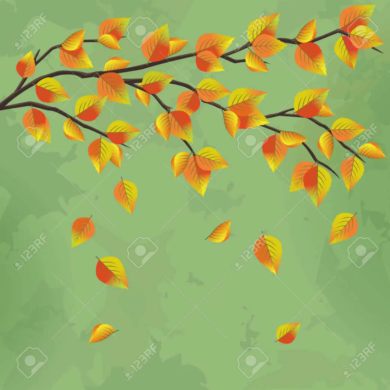 vintage autumn, orange leaves, yellow leaves, HD Desktop Wallpaper