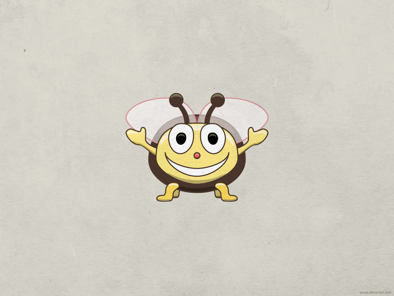 Vintage Bee, cartoon bee, big eyes, HD Desktop Wallpaper