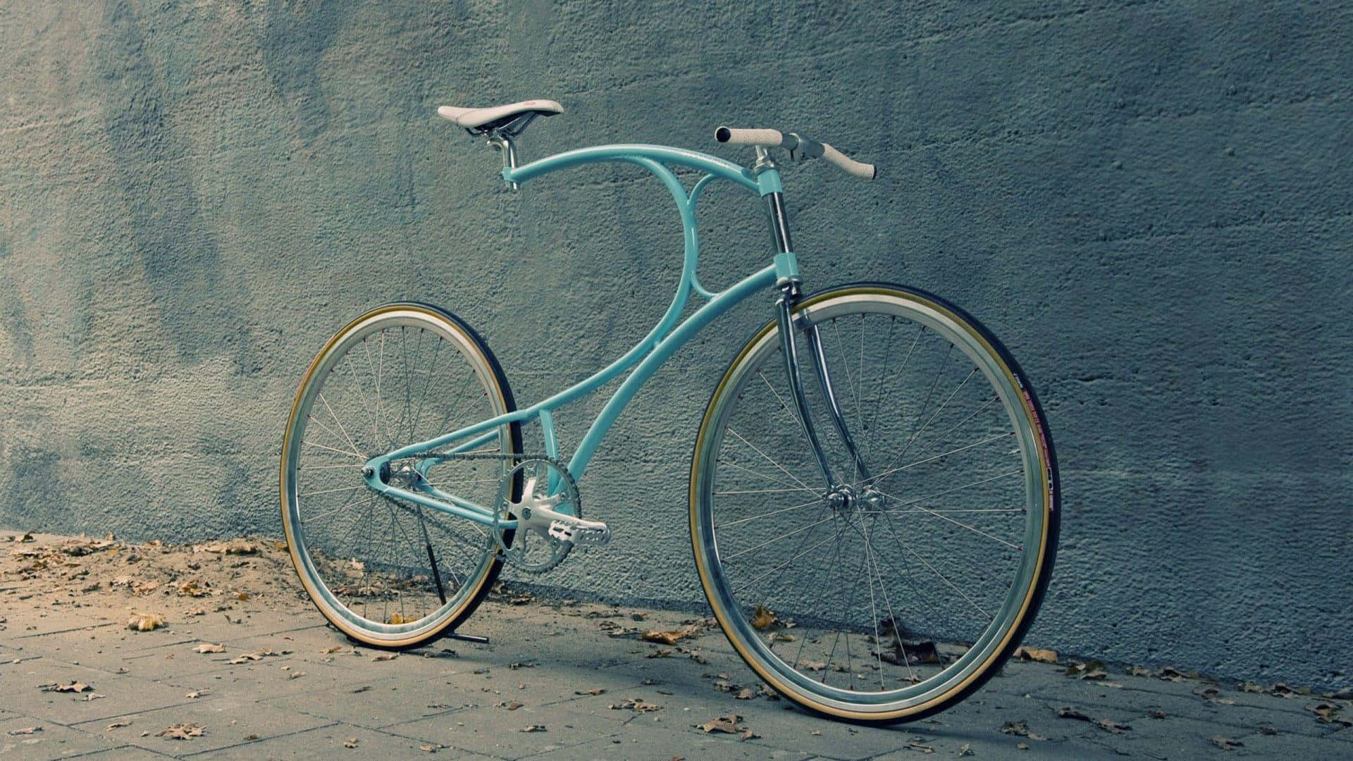light blue, white handlebars, white seat, Full HD Desktop Wallpaper