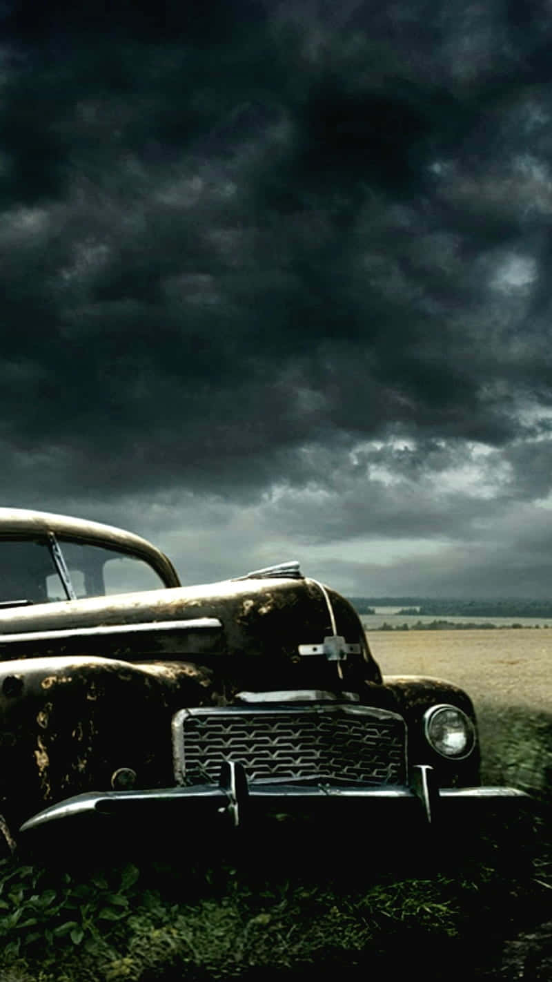 vintage car, rusted, abandoned, HD Phone Wallpaper