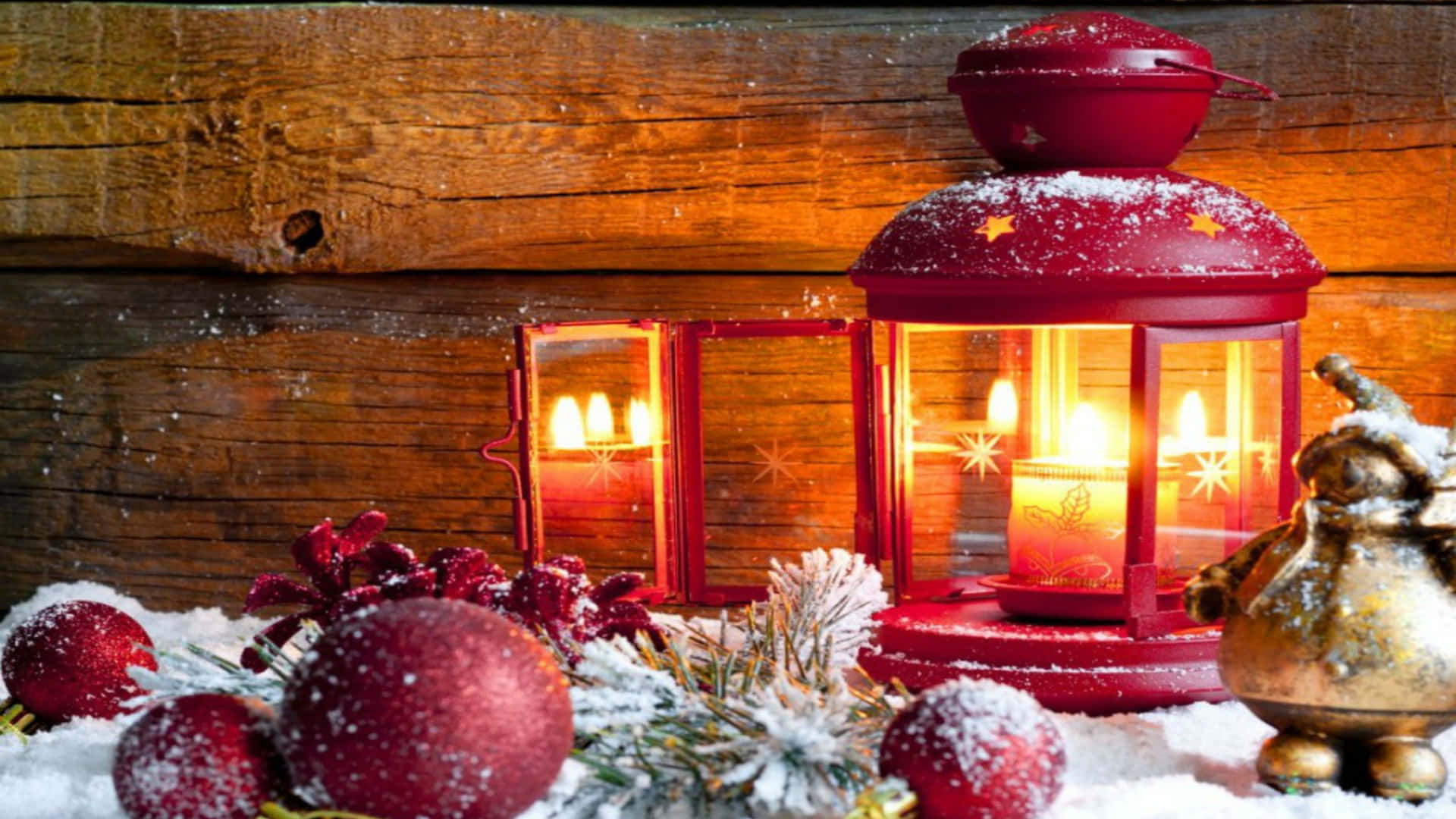 red lantern, candles, ornaments, Full HD Desktop Wallpaper