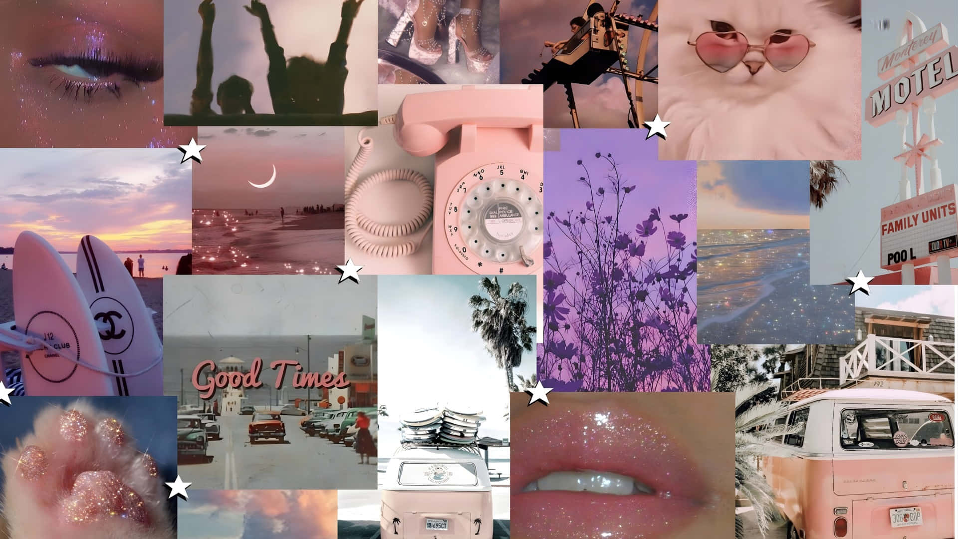 pink, purple, cat in sunglasses, Full HD Desktop Wallpaper