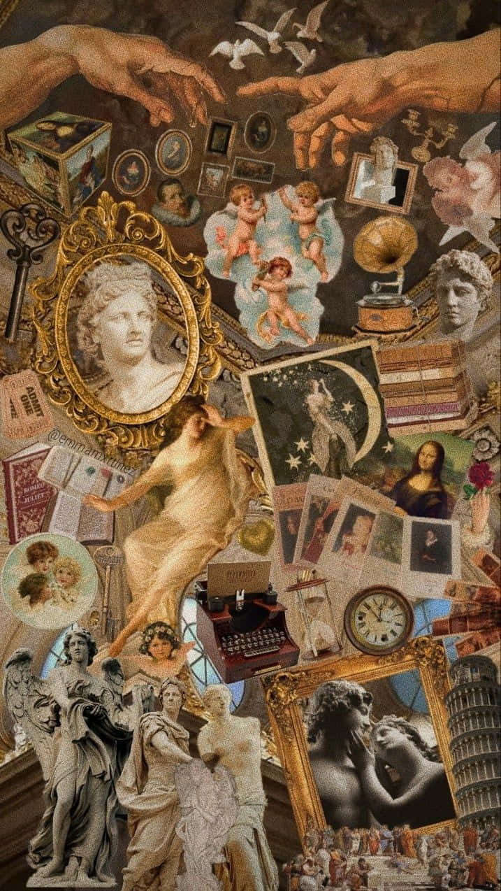 classical art fragments, vintage photos, antique objects, SD Phone Wallpaper
