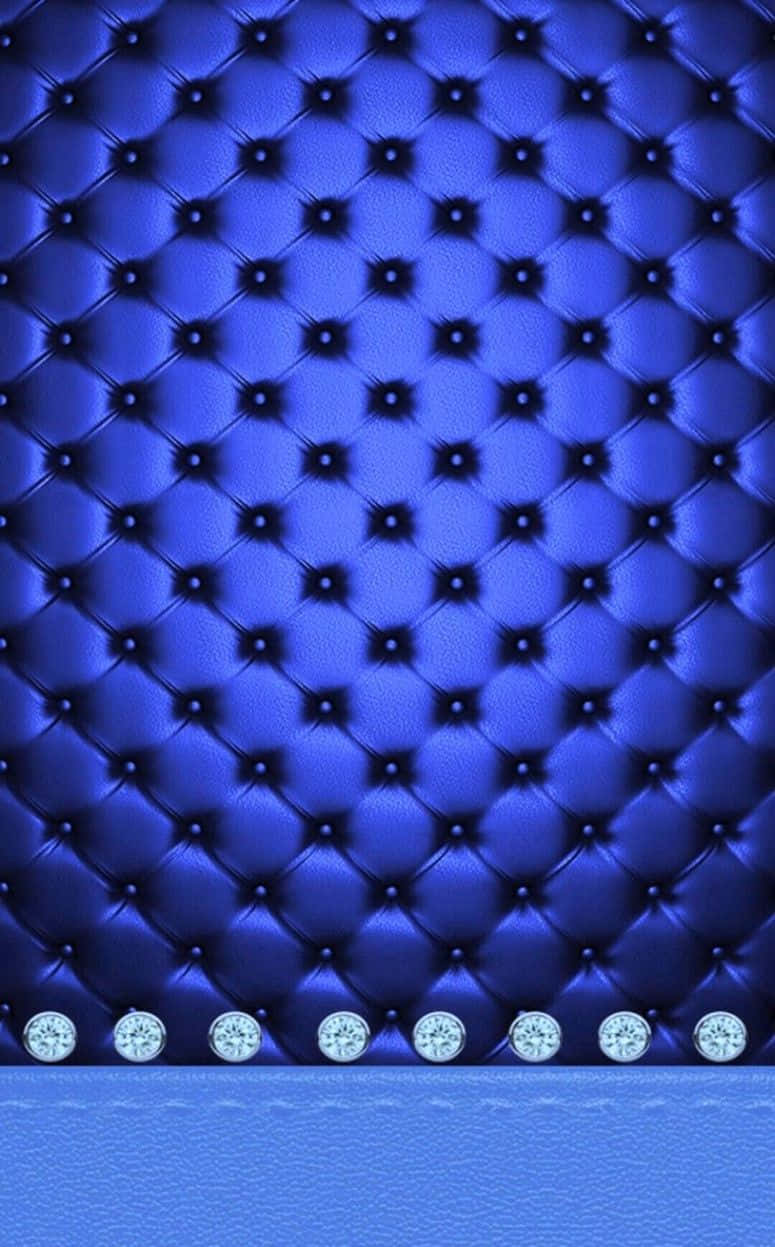 royal blue, tufted leather, diamond accents, SD Phone Wallpaper
