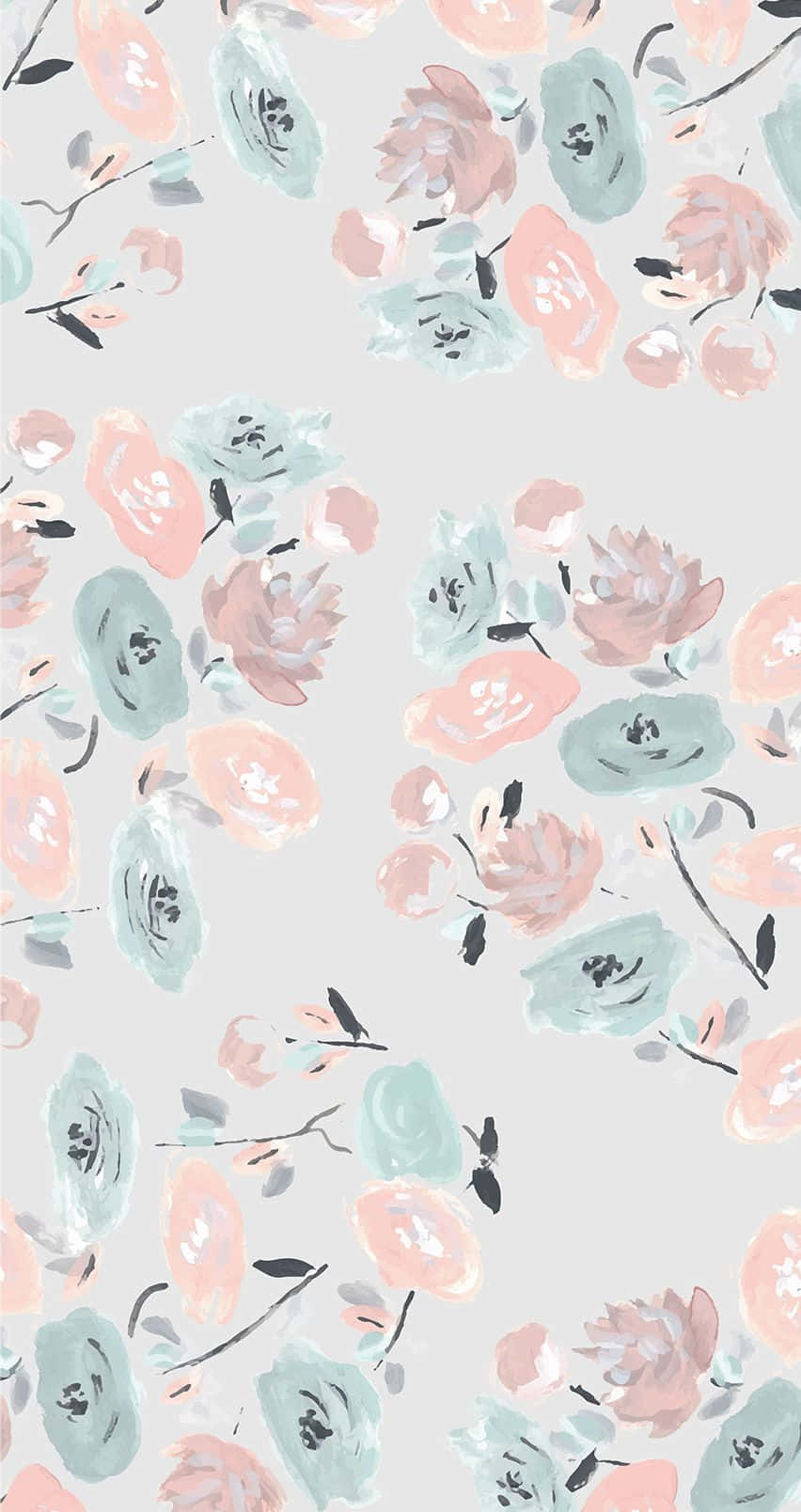 pink aesthetic iphone, floral pattern, pastel pink, HD Phone Wallpaper
