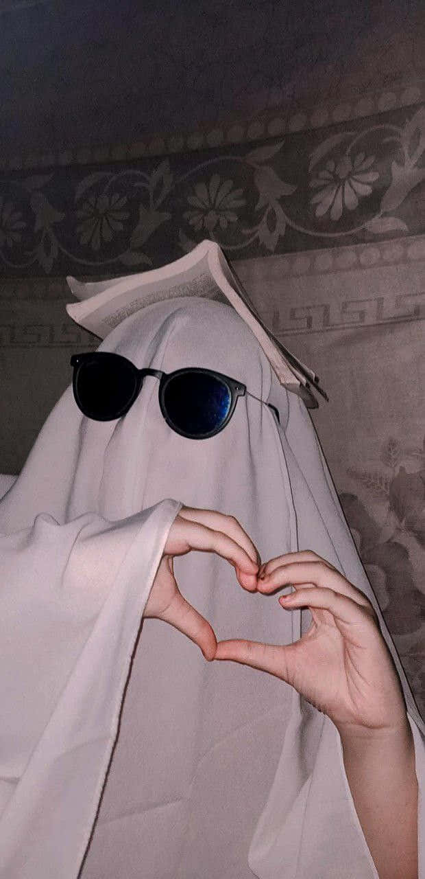 ghostly figure, white sheet, sunglasses, HD Phone Wallpaper