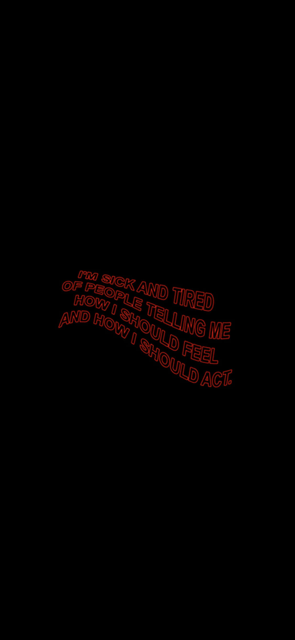 Vintage Grunge Aesthetic, bold red text, black background, Full HD Phone Wallpaper