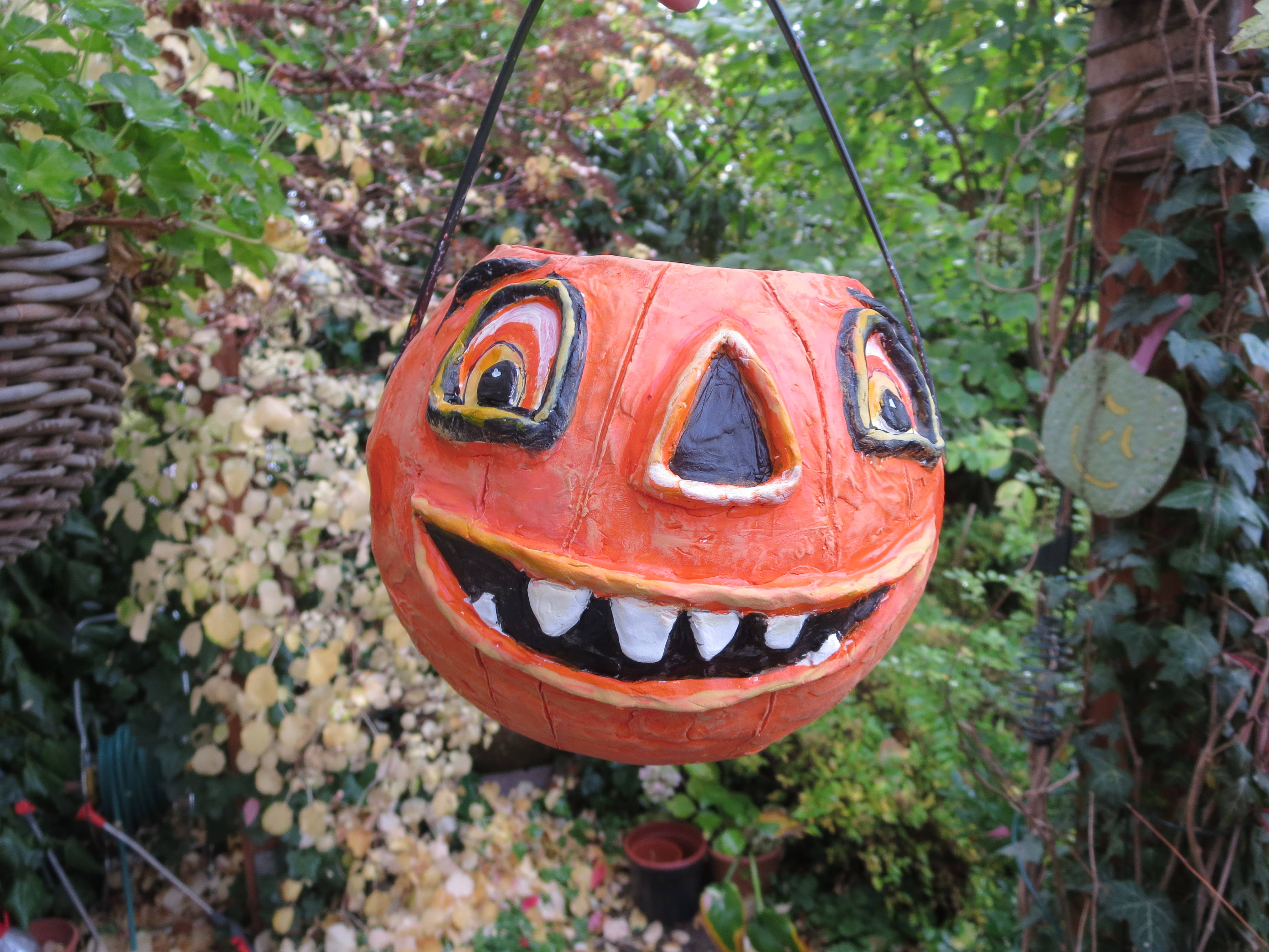 Vintage Halloween, jack-o'-lantern, orange, 4K Desktop Wallpaper