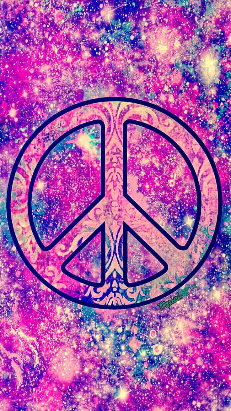 Vintage Hippie, peace sign, ornate inner patterns, HD Phone Wallpaper
