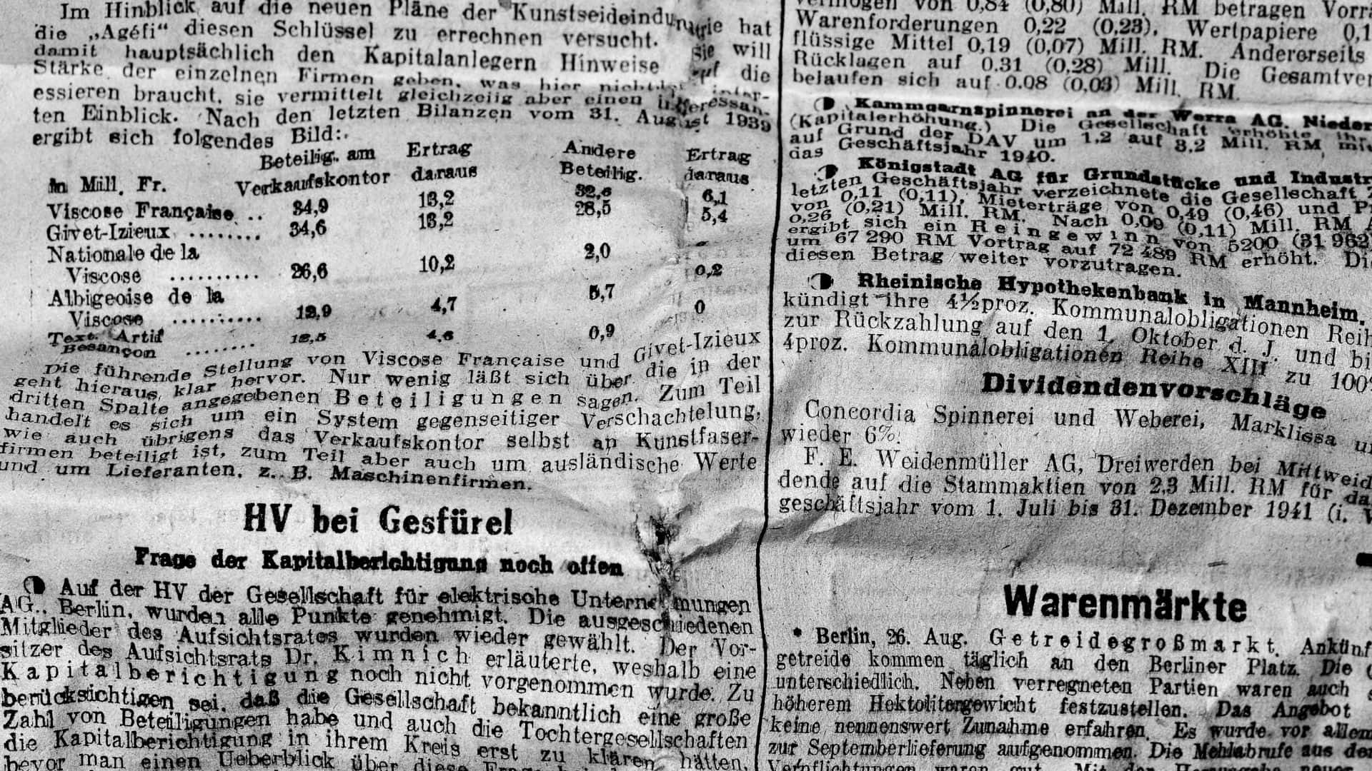 German newspaper, 1939, black text, Full HD Desktop Wallpaper