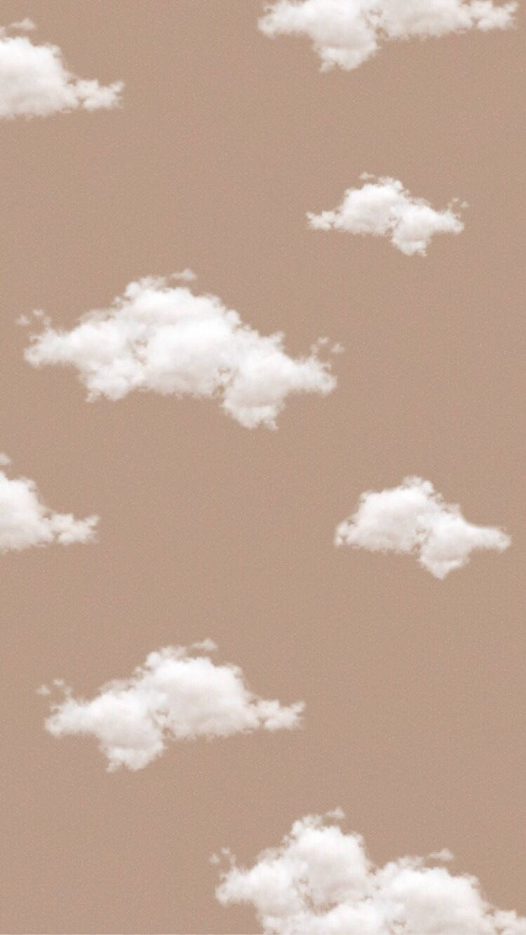 vintage pastel, soft white clouds, muted beige sky, HD Phone Wallpaper
