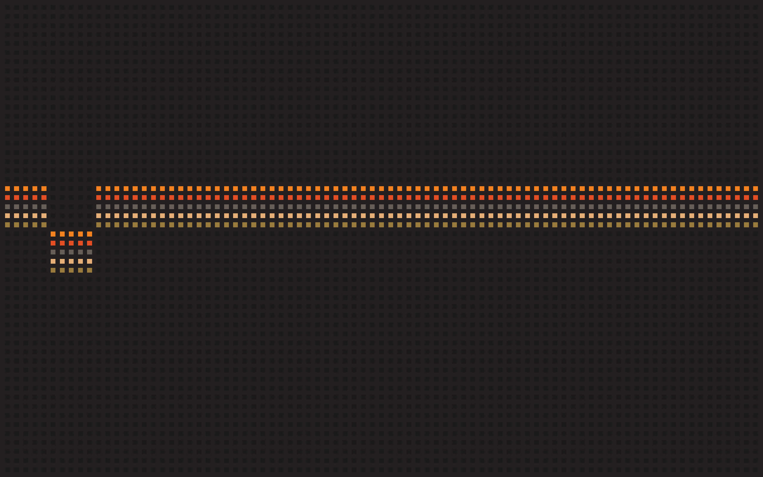 minimalist pixel art, orange and red dots, abstract horizontal lines, 2K Desktop Wallpaper