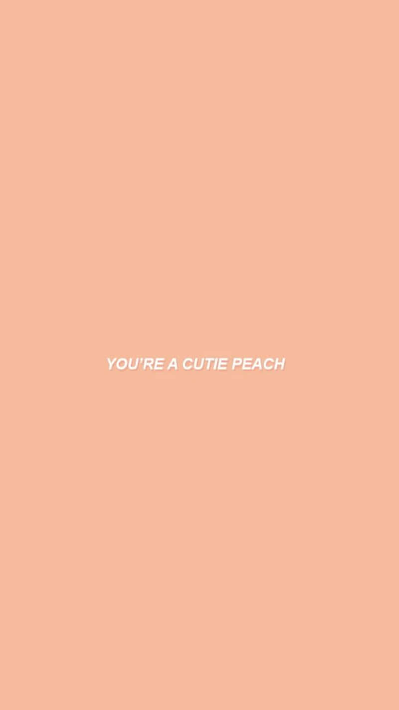 pastel peach aesthetic, peach background, white text, HD Phone Wallpaper
