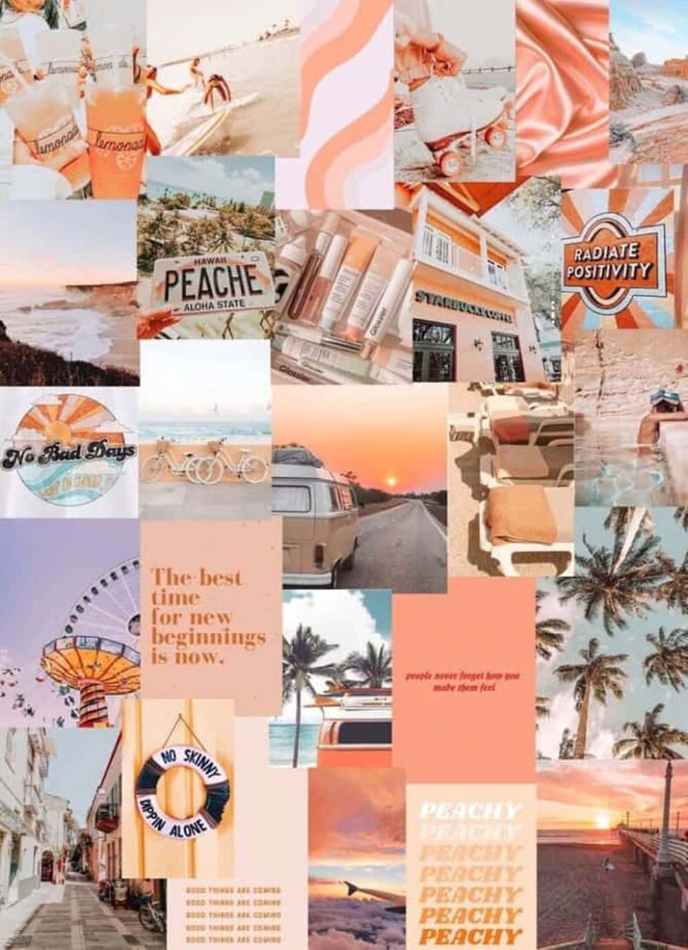 Vintage Peach, peach-toned, beach scenes, HD Phone Wallpaper