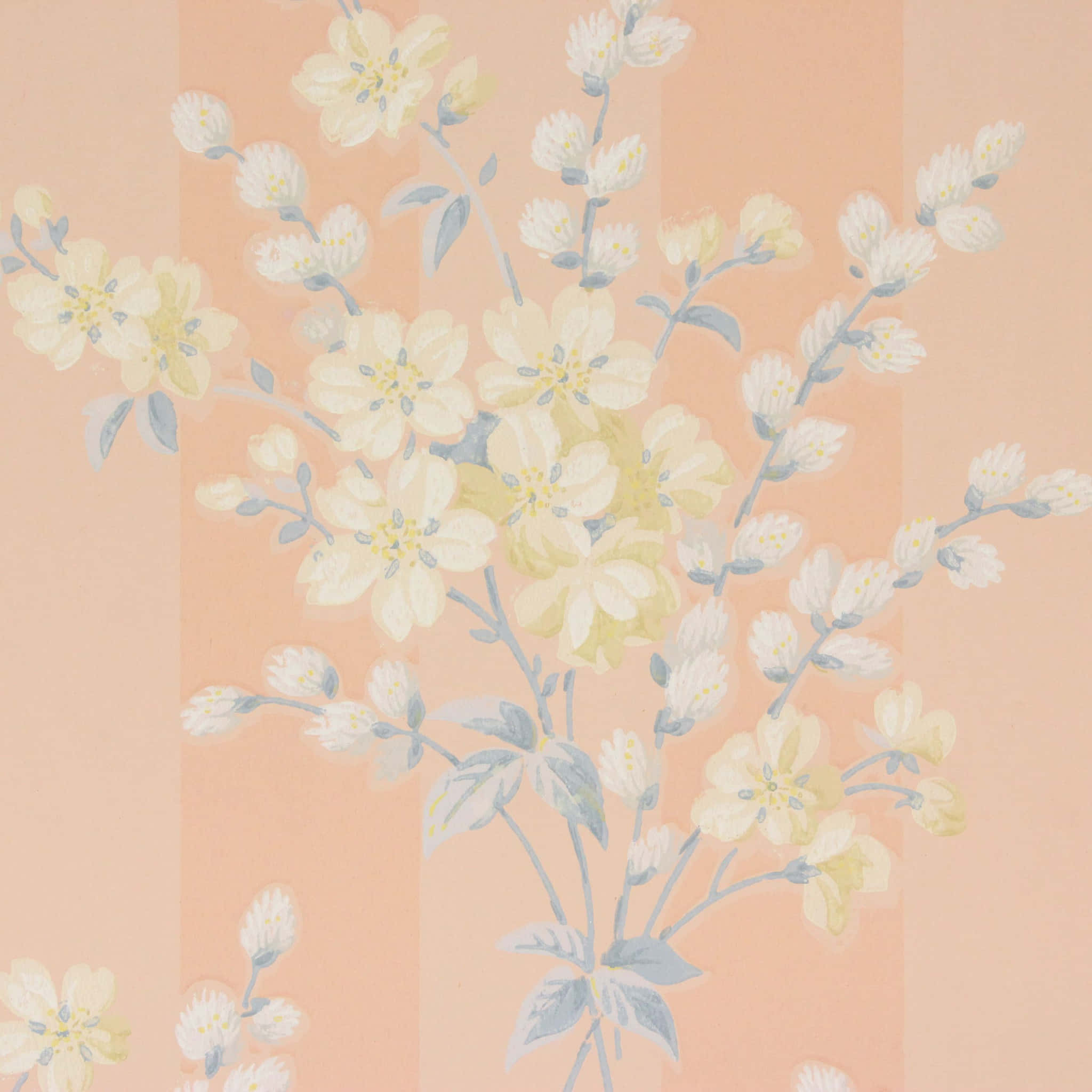 Vintage Peach, peach vertical stripes, soft pastel, Full HD Desktop Wallpaper