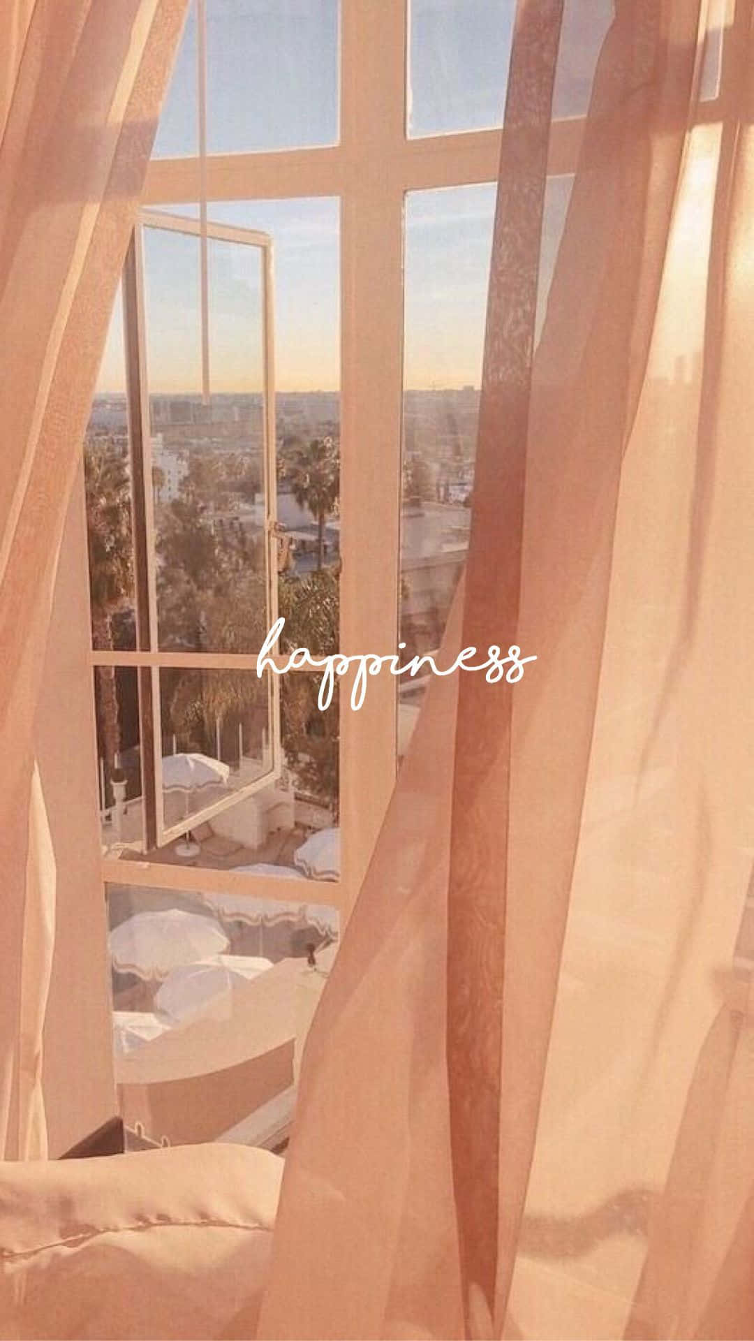 vintage peach, peach curtains, sunlit window, Full HD Phone Wallpaper