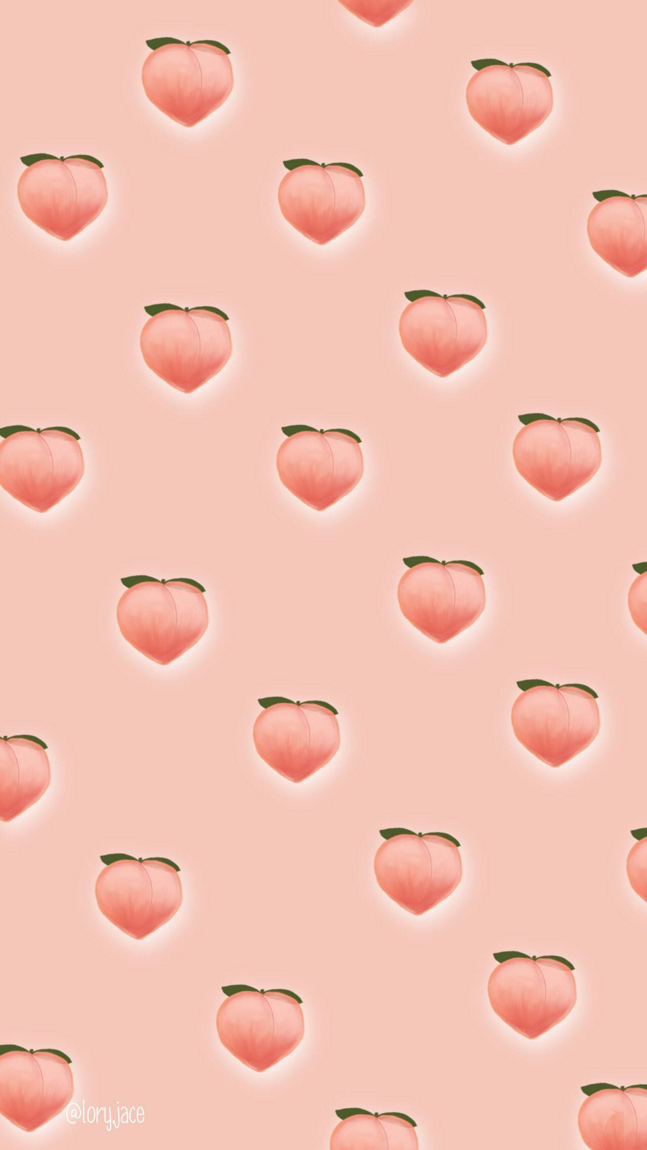 peach pattern, pastel background, stylized peaches, Full HD Phone Wallpaper