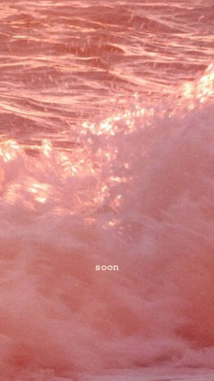 Vintage Peach, water ripples, golden light, HD Phone Wallpaper
