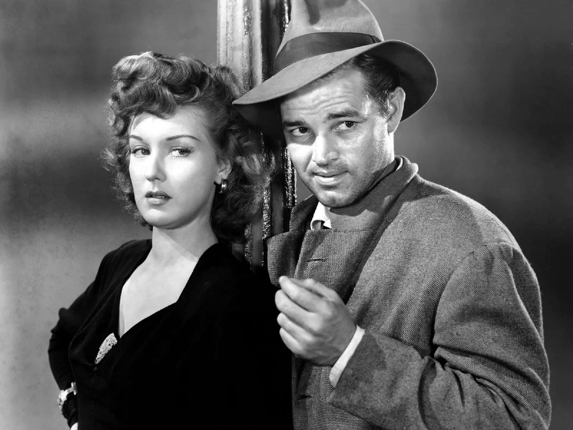 black and white film, 1950, fedora, Full HD Desktop Wallpaper