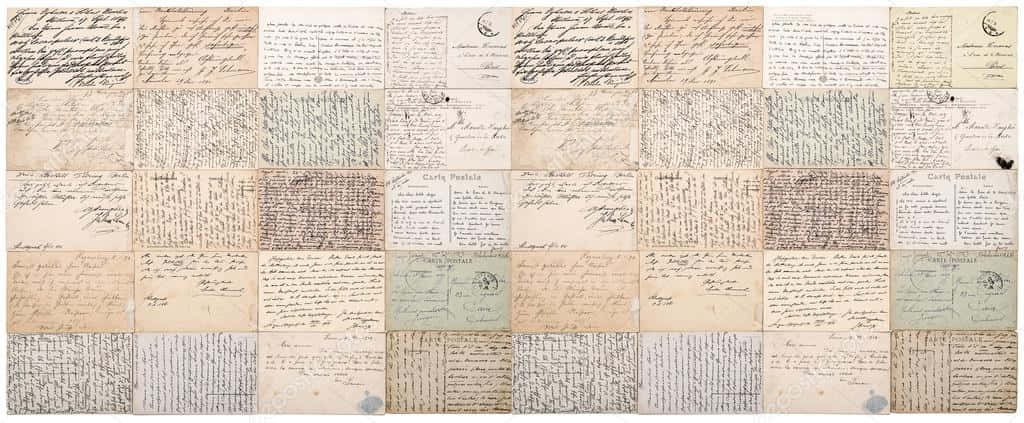 vintage postcard, handwritten letters, cursive scripts, SD Desktop Wallpaper