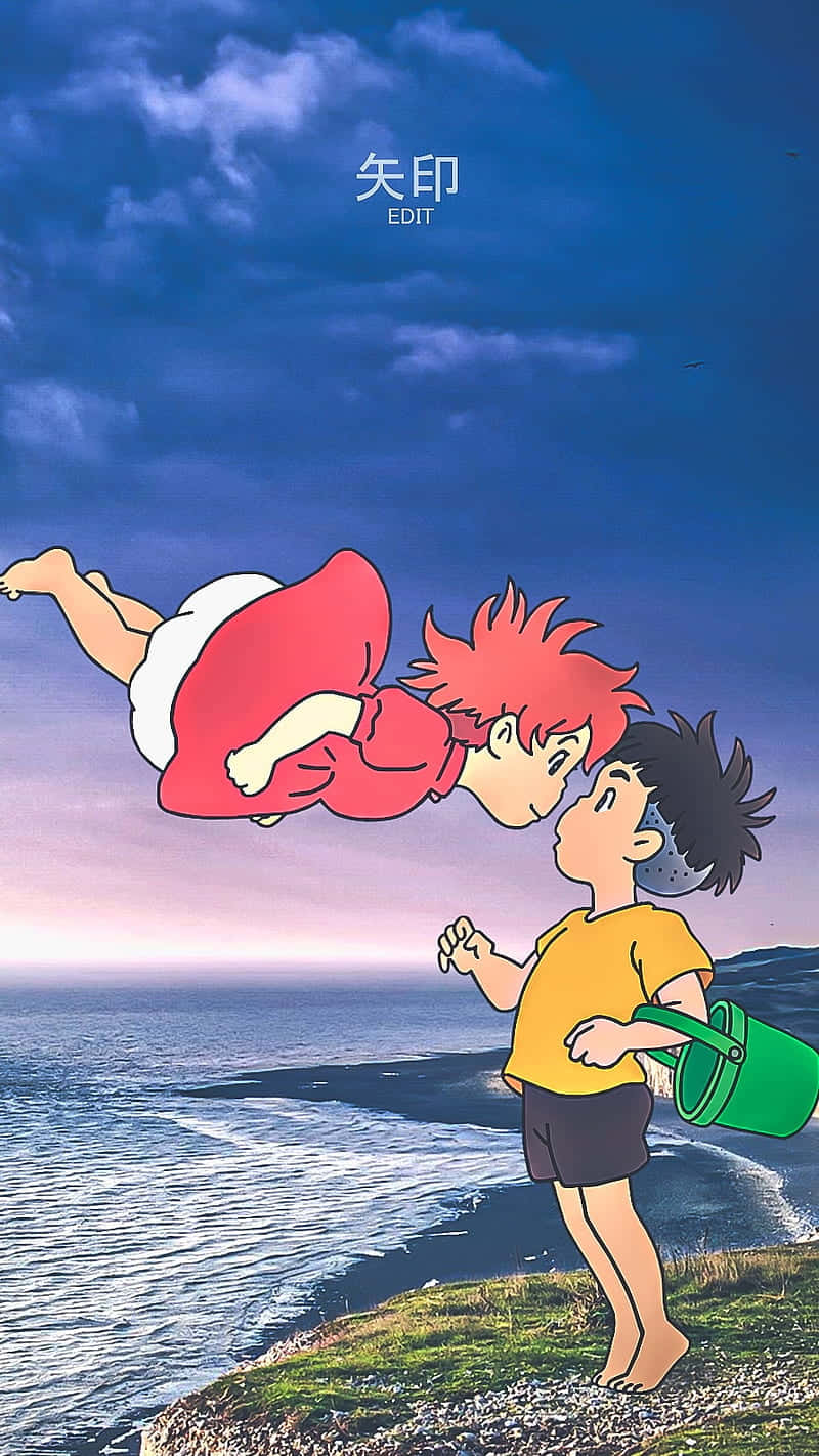 red-haired girl, boy in a yellow shirt, green bucket, HD Phone Wallpaper