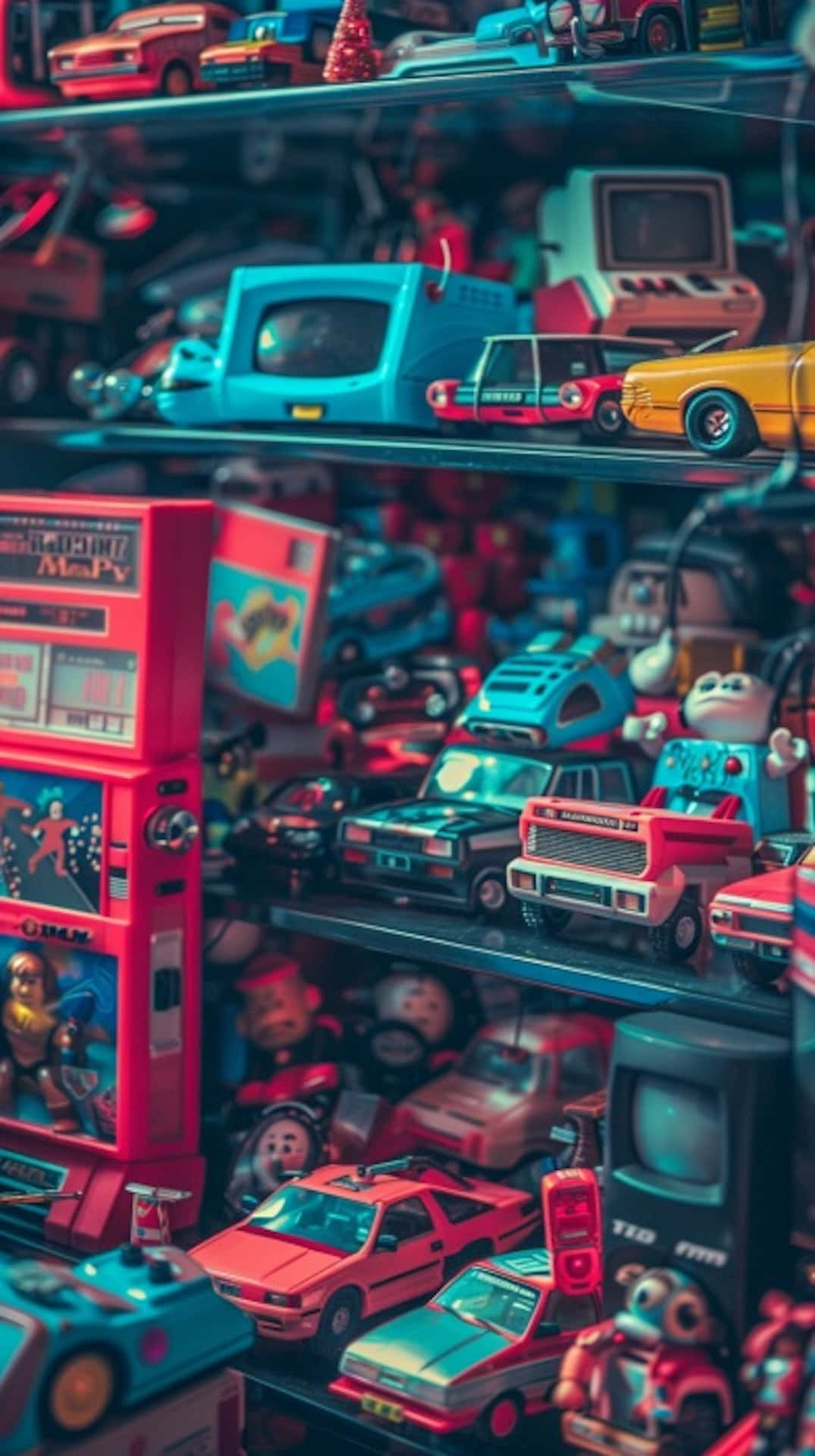 vintage toy, retro toy cars, vintage electronics, Full HD Phone Wallpaper