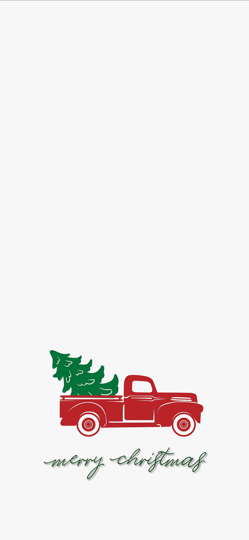 vintage truck, red, green Christmas tree, HD Phone Wallpaper
