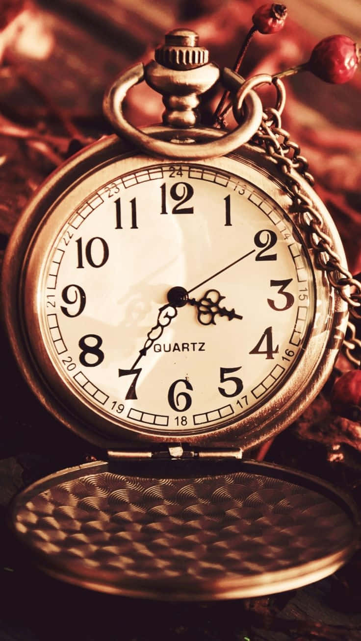 antique pocket watch, brass, quartz face, HD Phone Wallpaper