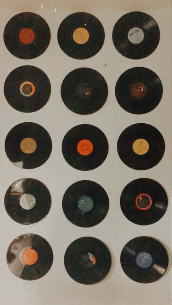 vinyl record, vintage vinyl records, colorful labels, SD Phone Wallpaper