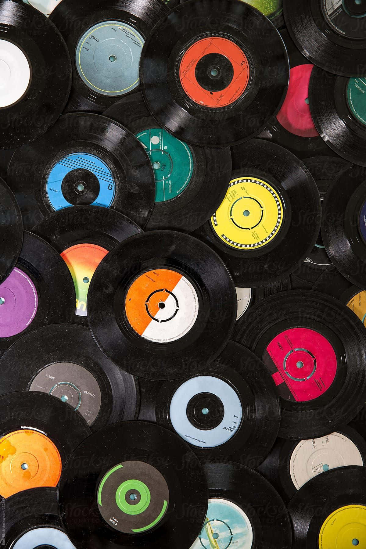 vinyl record, orange, pink, HD Phone Wallpaper