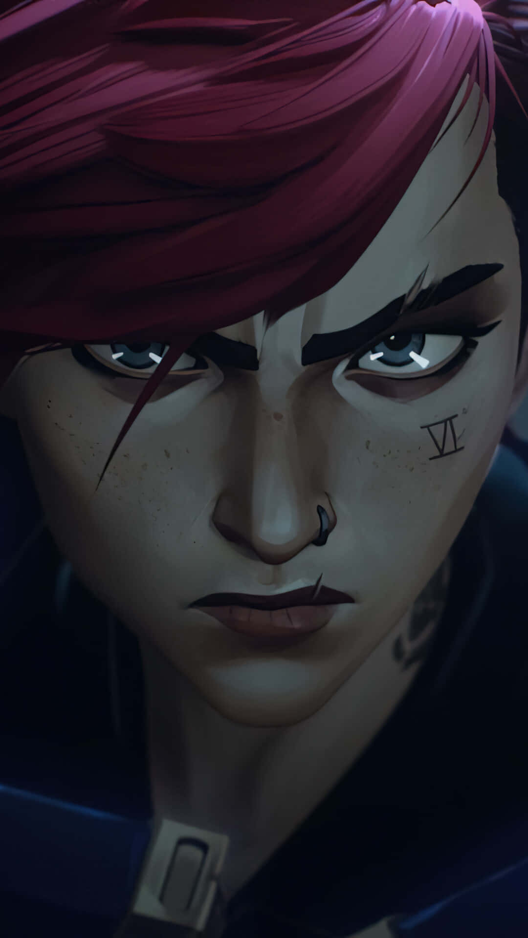 Violet Arcane, anime character, intense blue eyes, Full HD Phone Wallpaper