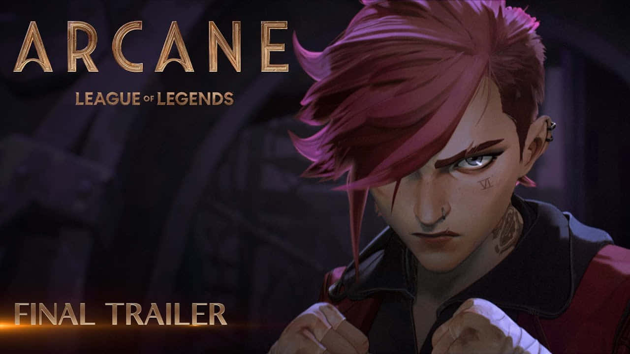 Violet Arcane, anime character, vibrant pink hair, HD Desktop Wallpaper